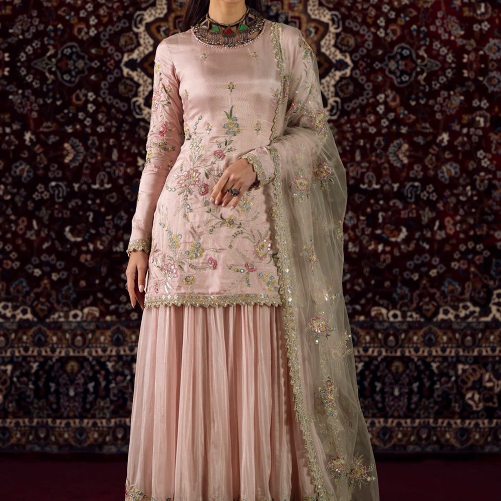 Floral Embroidered Long Sleeve Dress